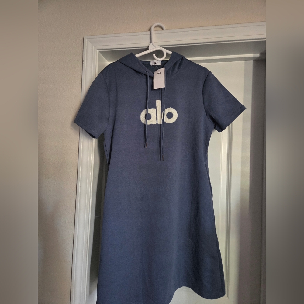 Blue Hoodie Dress